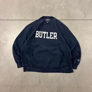 Y2k butler university spellout champion reverse weave crewneck